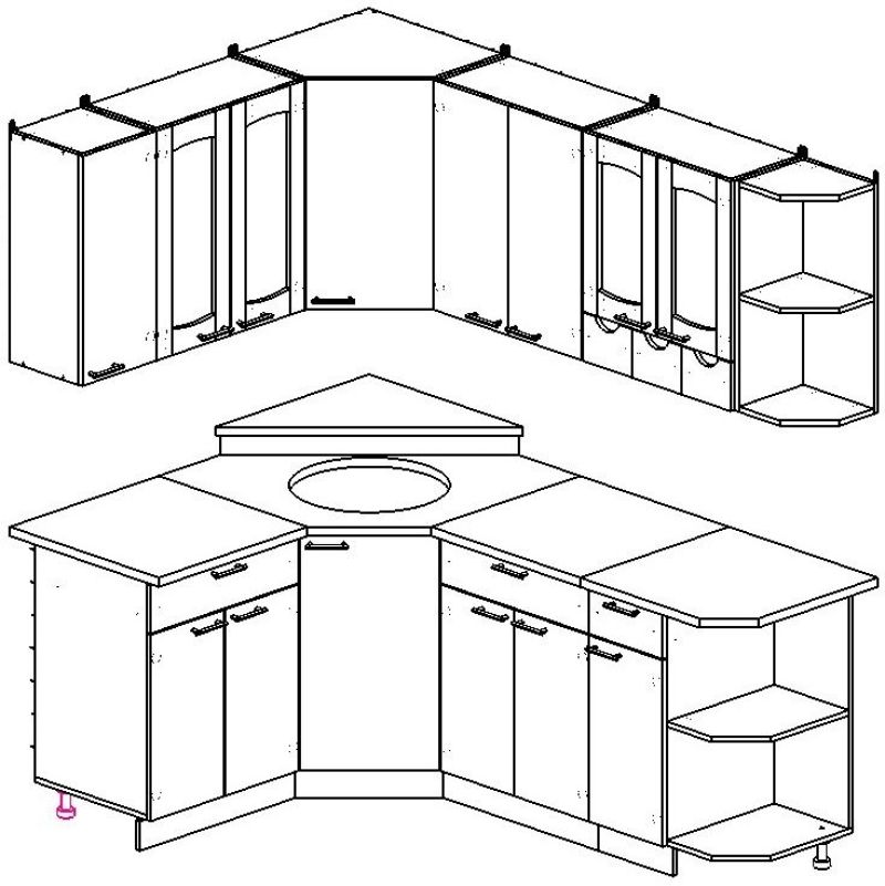 Дизайн Левой Угловой Кухни